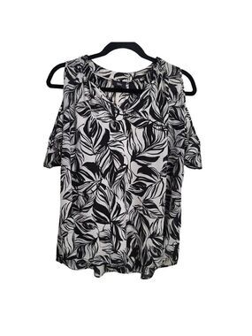 Massimo cold shoulder floral top sz med